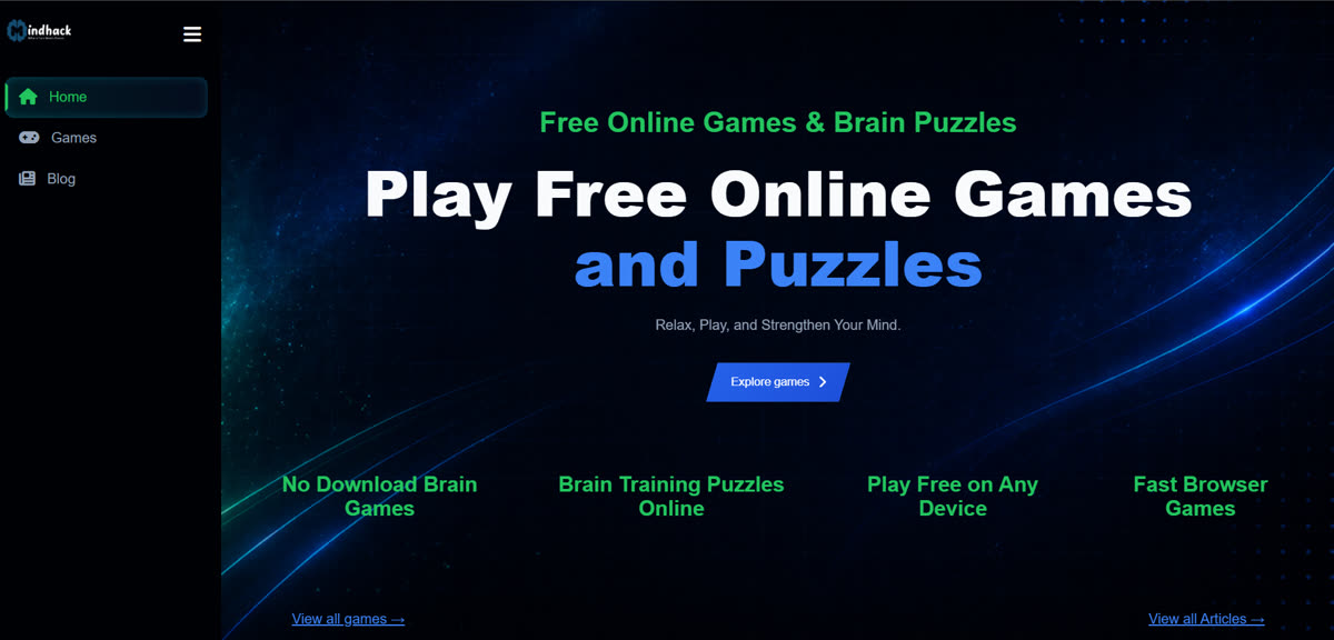 MindHack homepage: Play Free Online Games and Puzzles